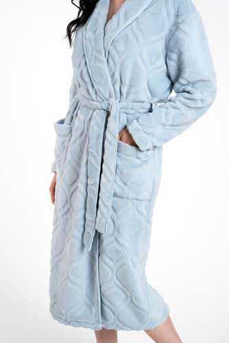 Morena Vestaglia da donna in pile Italian Fashion - blu