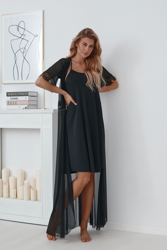 508 Camicia da notte Lupoline - nero