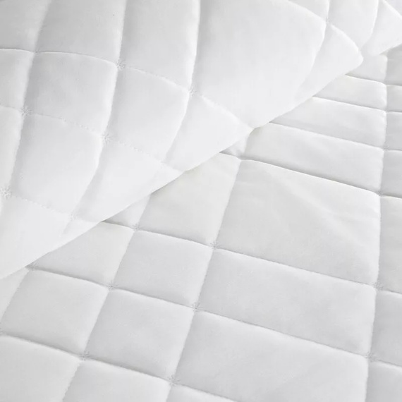 Ria 6 Copriletto decorativo in velluto Eurofirany bianco