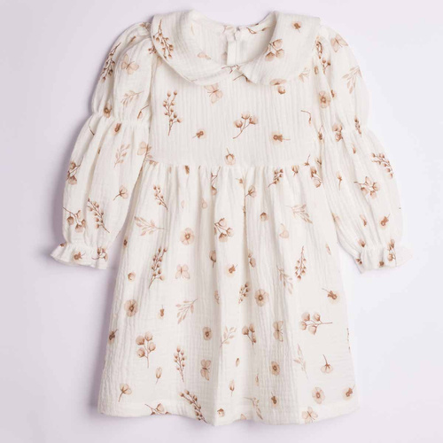 Vestito bambina Nicol 224280 mussola 100% cotone manica lunga
