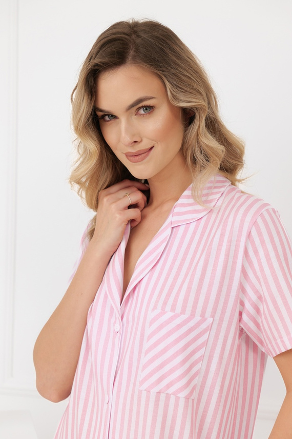 Camicia da notte donna Genna Italian Fashion 100% cotone righe