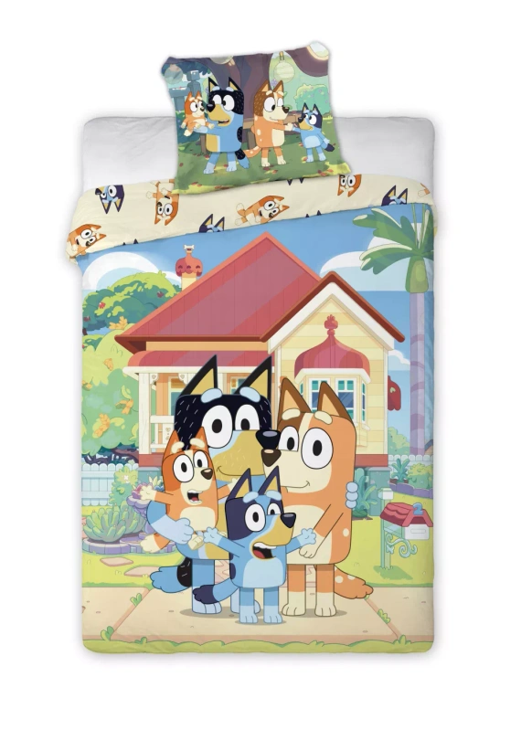 Biancheria da letto Bluey Faro 100% cotone morbida per bambini Bluey
