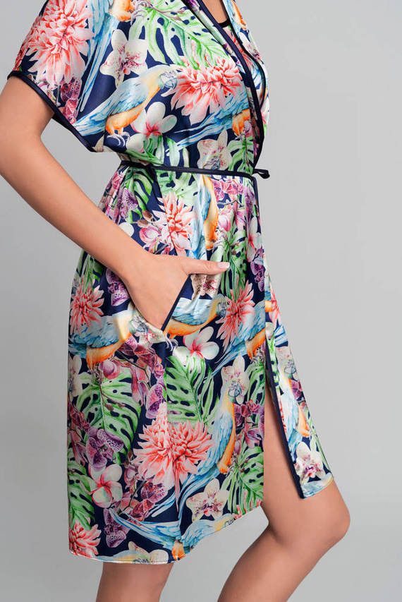 Polinesia Accappatoio da donna Moda italiana - stampa floreale