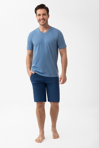 Pigiama uomo Luna 1602 in cotone con scollo a V e pantaloncini