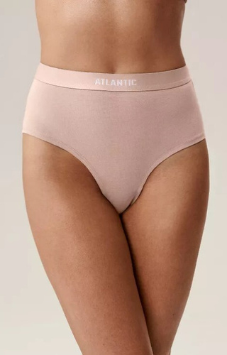 3CLP-009/Z25 Mutandine Atlantic da donna rosa-vino-beige - maxi Sport, cotone, 3 pezzi.