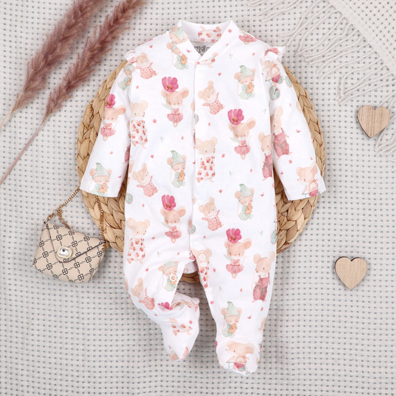 Tutina Nini 100%  Little Mouse cotone biologico per neonato