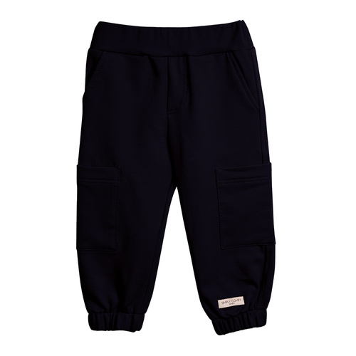 Simply Comfy Pantaloni della tuta per bambini Eevi nero - 100% cotone, con tasche