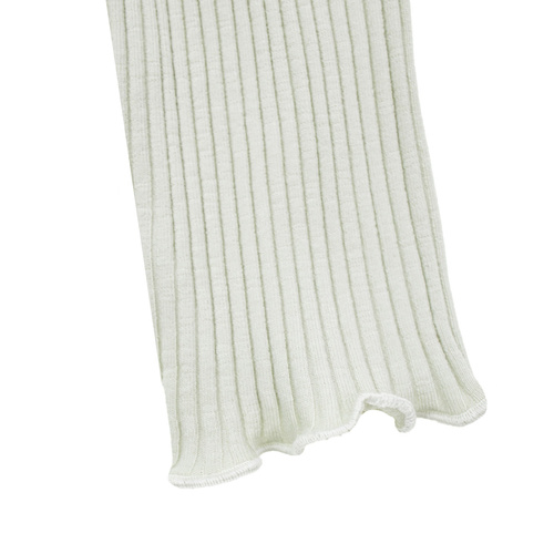 141525 Leggings Nicol a coste per bambina - cotone con elastan, volant, verde oliva