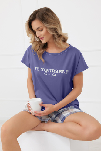 Pigiama donna Rima Italian Fashion 100% cotone manica corta shorts