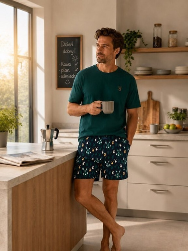 Pigiama Uomo Cornette 326/345 Gentleman 100% Cotone Pantaloncini Corti