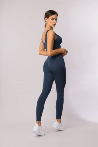 Leggings da donna SPAIO Flex Innergy 2.0 blu navy - senza cuciture, supporto al recupero