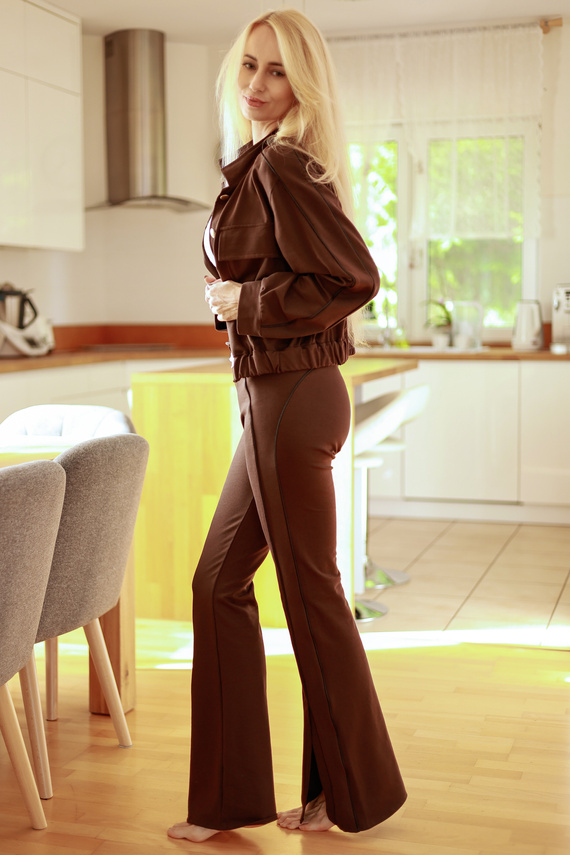 Completo Barbie Mirale – completo donna in cotone con giacca e pantaloni a zampa