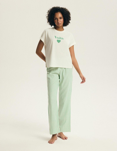 Pigiama donna Henderson Darlan 43707 – cotone, pantaloni lunghi, stampa