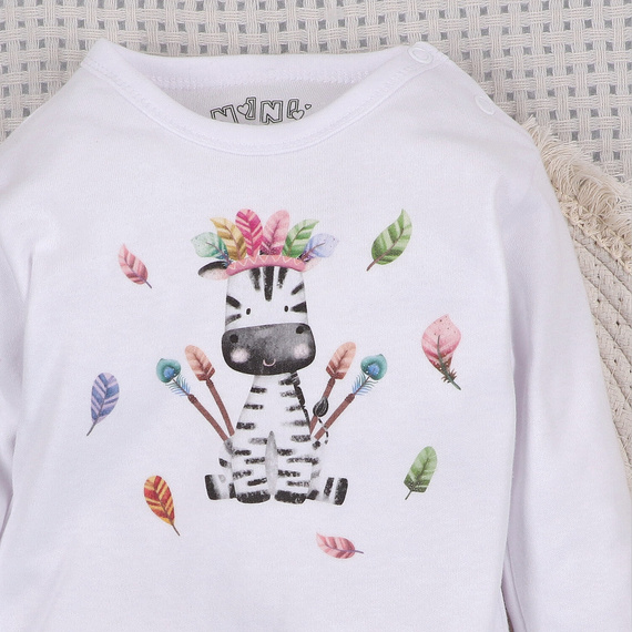 ABN-5550 Body per neonati Nini Happy Animals in cotone biologico - comfort, sicurezza e stile