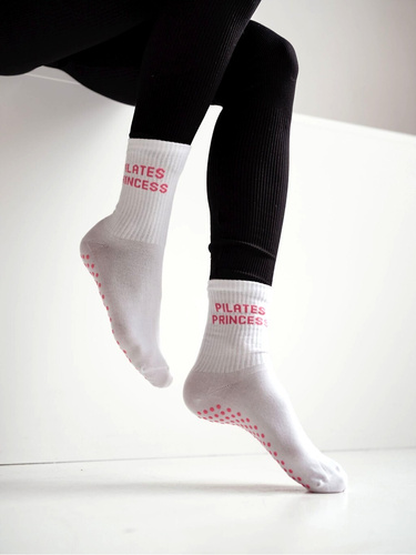 Calze Pilates Princess 1658-001 ABS Milena antiscivolo cotone white 1