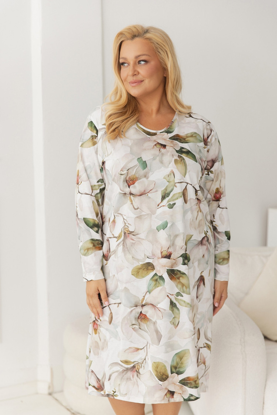 Camicia da donna Taro 3658 Denisa magnolia 100% cotone manica lunga