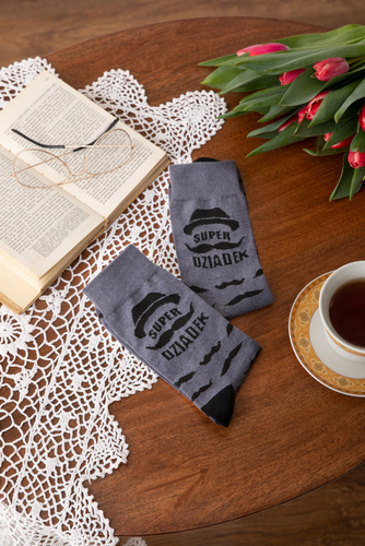 M40D Super Grandpa Calzini lunghi Moda Italiana - grafite