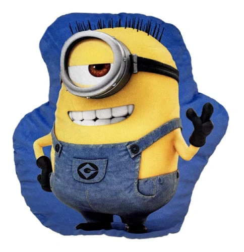Cuscino Minionek Carla JF24 35x30 blu morbido peluche