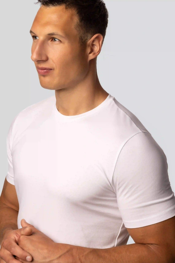 T-shirt Urban da uomo in cotone bianco- Vestibilità classica, alta qualità, flessibilità, comfort per tutto il giorno
