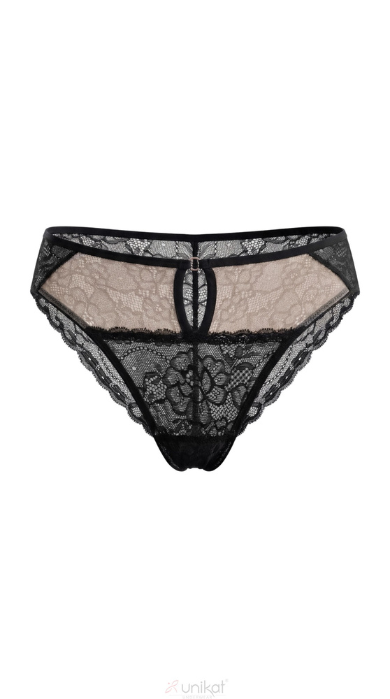 Unikat Sedina Slip Donna Neri in Pizzo Trasparenti