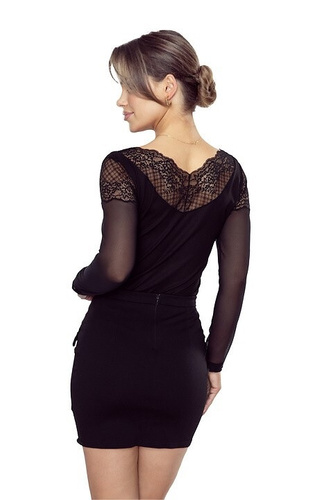 Camicetta Eldar Manami donna nero - viscosa, manica lunga, elegante