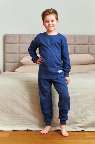 7351 Pigiama per bambini in cotone Doctor Nap - comfort classics - blu navy