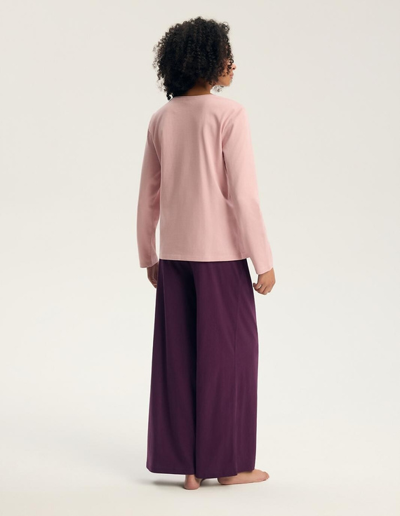 Pigiama da donna Henderson 45443 Galla rosa 100% cotone manica lunga