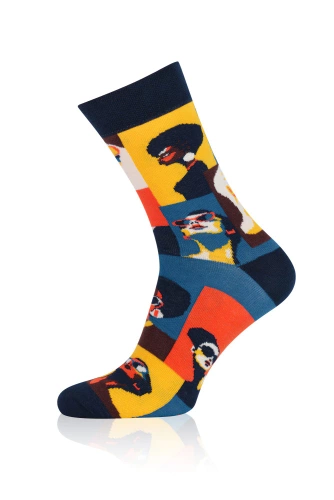 S171D Donna Calze lunghe Moda Italiana - blu navy