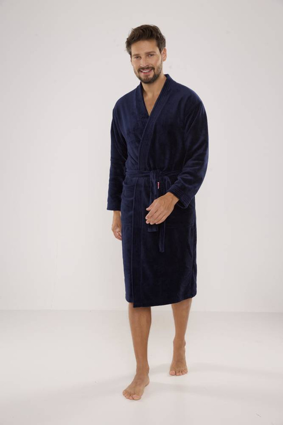 391 Hugo accappatoio da uomo De lafense - blu navy