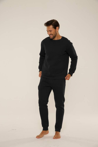 813 Indigo Tuta da uomo di De Lafense - nero