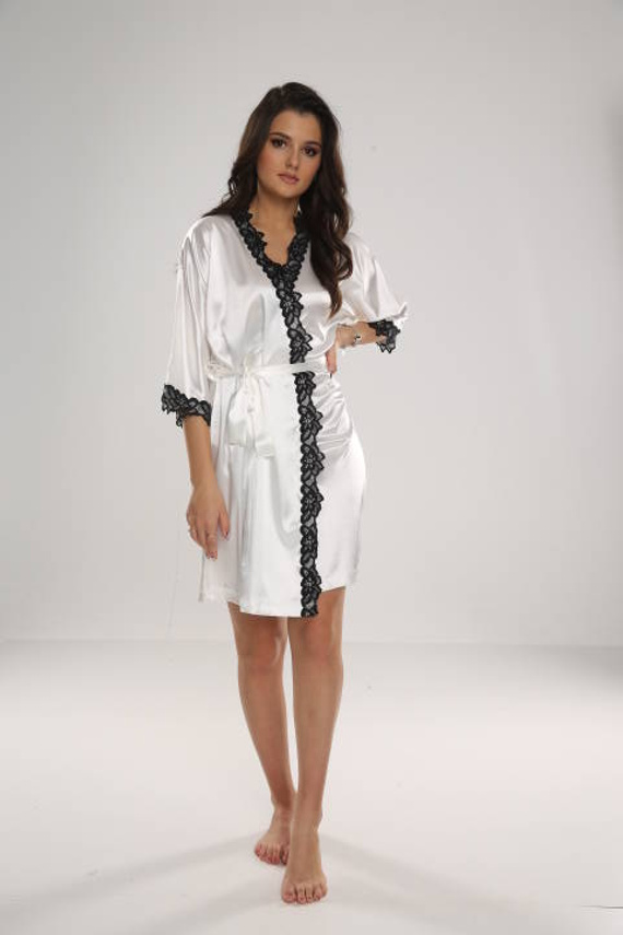 929 Kleoree Accappatoio da donna De Lafense - perla