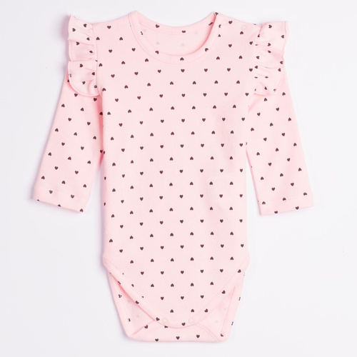 Body neonato Nicol Tosia 225097 100% cotone rosa con volant