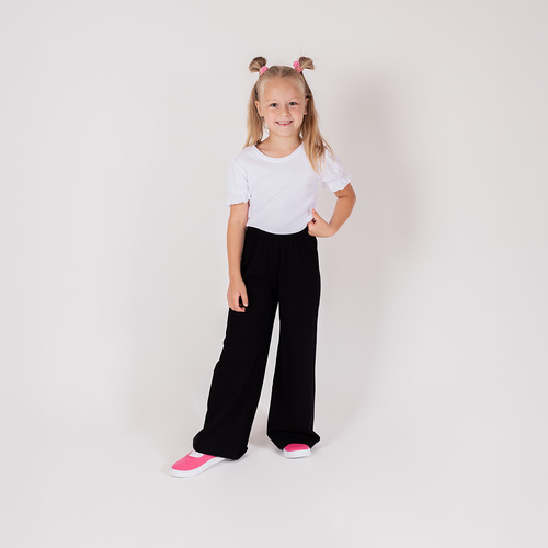 163579 Nicol pantaloni neri per bambina - gamba larga 92-146
