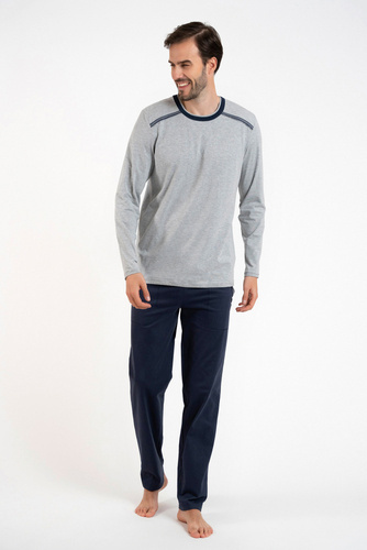 Zbyszek Pigiama uomo a maniche lunghe, pantaloni lunghi Moda italiana - melange