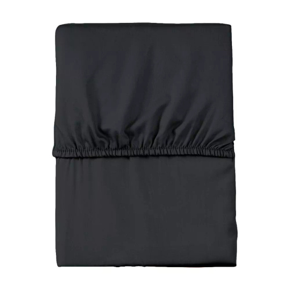 Lenzuolo con angoli in microsatin Poly Detexpol liscio e pratico black