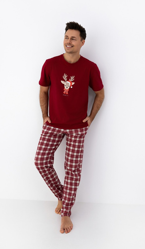 Jack Pajamas Sensis - pigiama da uomo in cotone con camicia e pantaloni a quadri