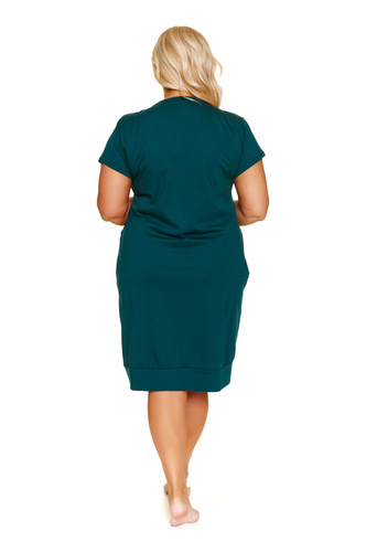 4348 Doctor Nap - Camicia da notte per gravidanza e allattamento | 100% cotone, fabbricazione polacca - smeraldo