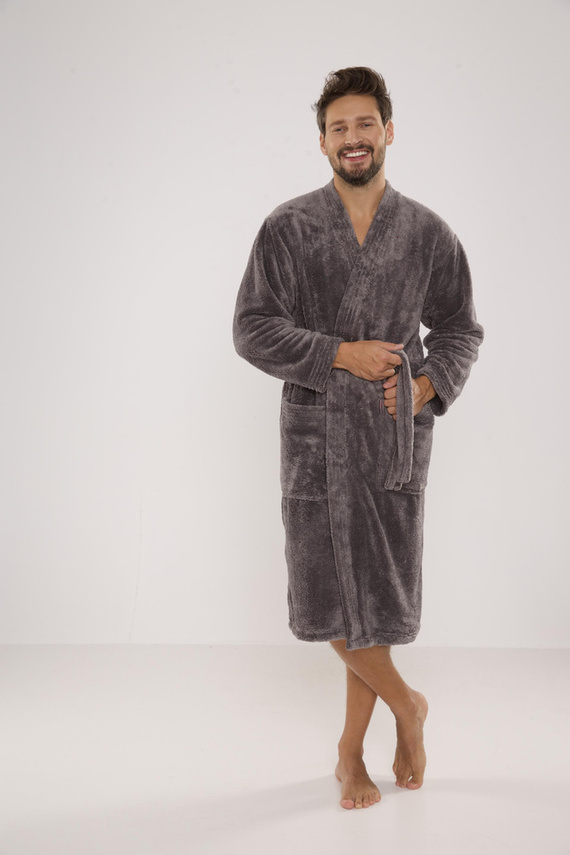 391 Accappatoio Hugo da uomo De lafense - grigio