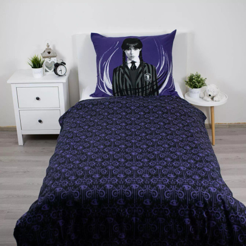 Biancheria da letto in cotone Wednesday Handy Thing 140x200 Jerry Fabrics viola