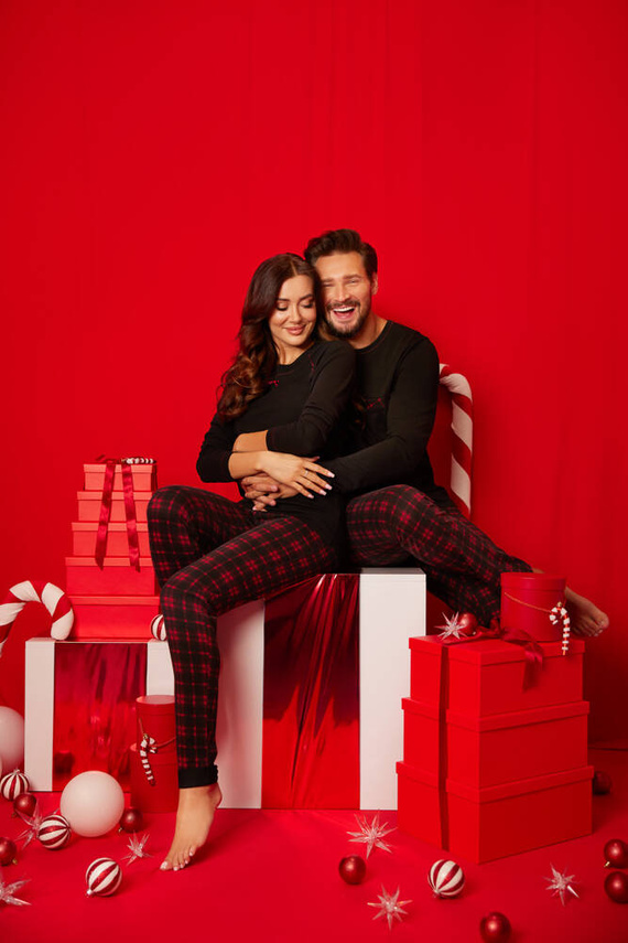 Ordesa Pigiama da donna manica lunga, pantaloni lunghi Moda italiana - nero/stampa