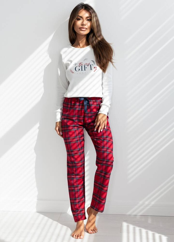 Pigiama da donna Maribel Interlock Sensis - crema