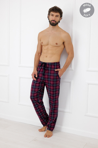 Italian Fashion Brajan pantaloni uomo Mega Soft in cotone a quadri