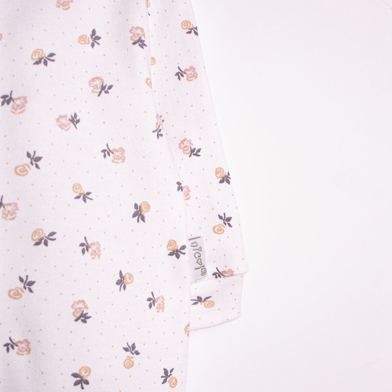 220031 Tutina neonato Nicol cotone 100% fiori con piedini