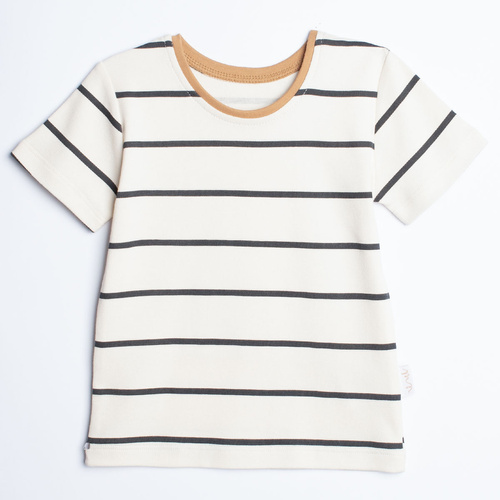 Nicol Olo 222138 maglietta a righe da bambino 100% cotone crema