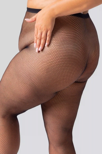 Rete Cabaret collant Queen Size - nero, maglia piccola, elegante e confortevole