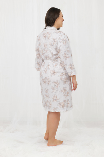 Vestaglia da donna Arola Italian Fashion - cotone, manica 3/4, legata