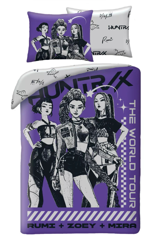 Halantex Biancheria da Letto in Cotone K-POP Demon Hunters 05 140x200 70x90 Viola