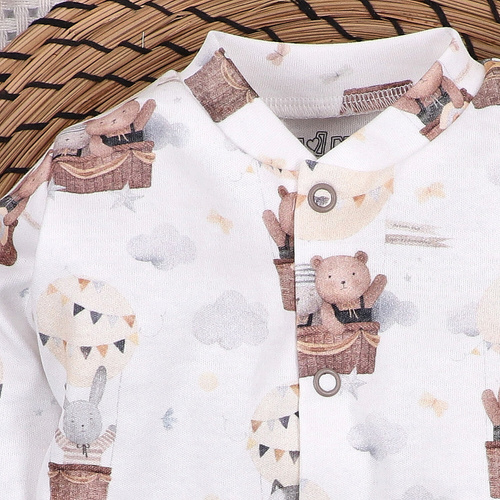 Nini Cardigan Neonato 100%  Balloon Friends Cotone Biologico – Made in Polonia