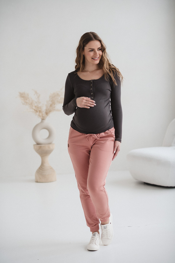 Tummy Milk&Love maglia premaman e allattamento in viscosa graphite