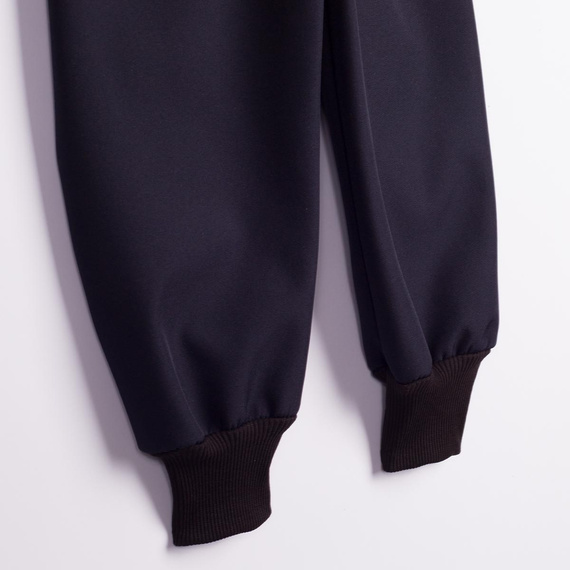 Nicol Pantaloni softshell bambini 229054 con pile, vita alta, polsini - blu scuro
